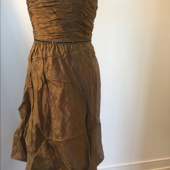 Sz 6 Kay Unger New York Dress Metallic Strapless - Picture 8 of 10